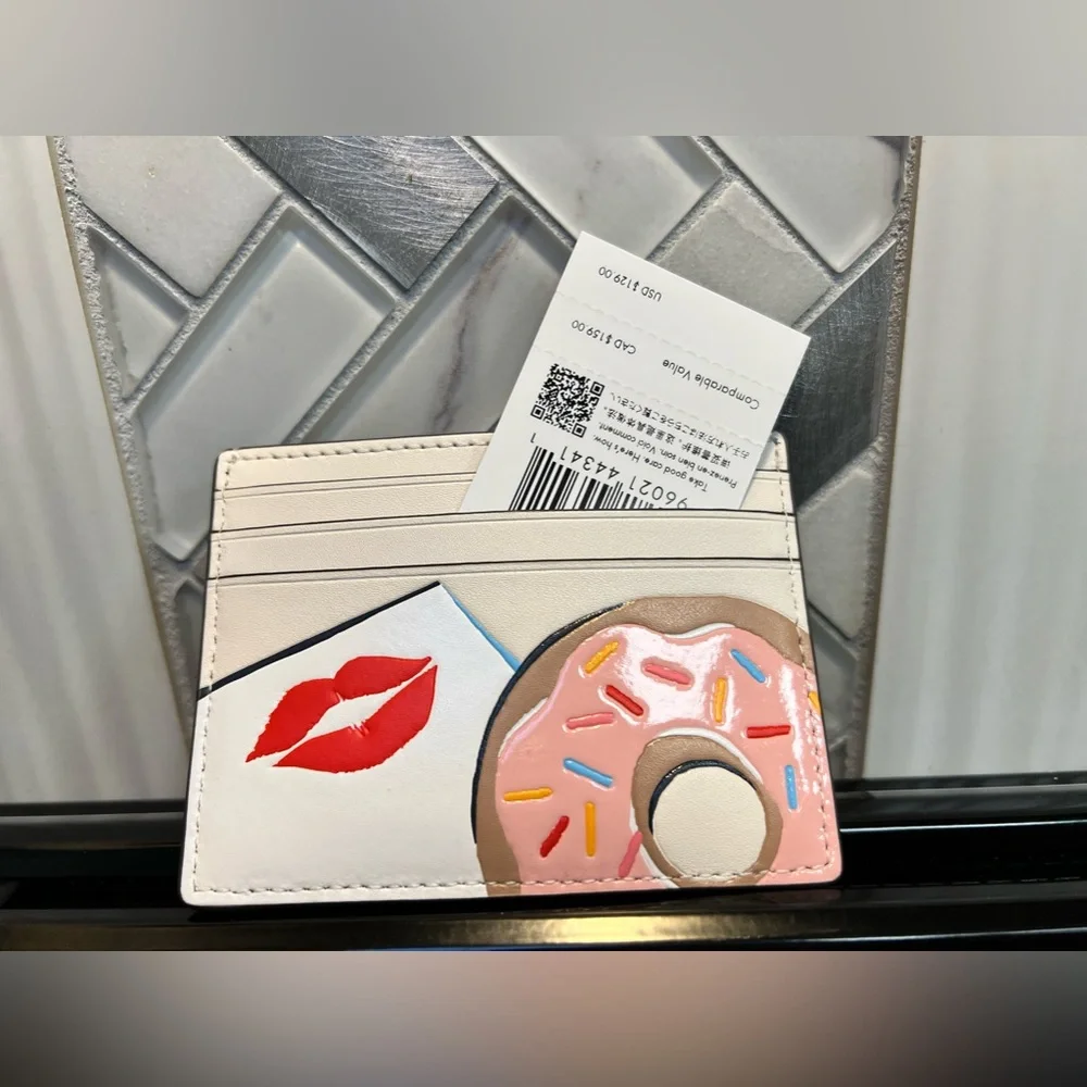 SALE Kate Spade Donut Coffee Break Donut Small Slim Card Holder